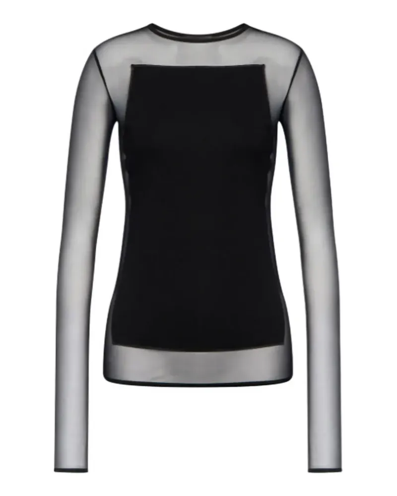 Dondup sheer-panel top - Schwarz Schwarz