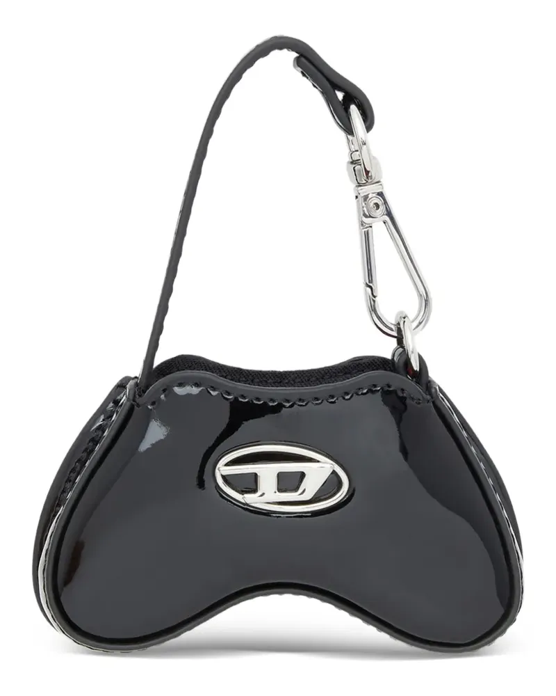 Diesel Play Oval-D bag charm - Schwarz Schwarz