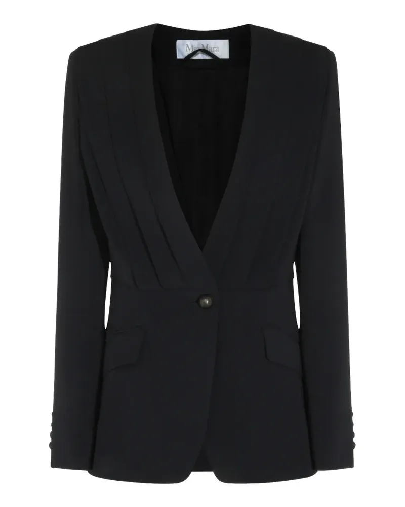 Max Mara Einreihige Cady Jacke - Midnight Blue - Blau Blau