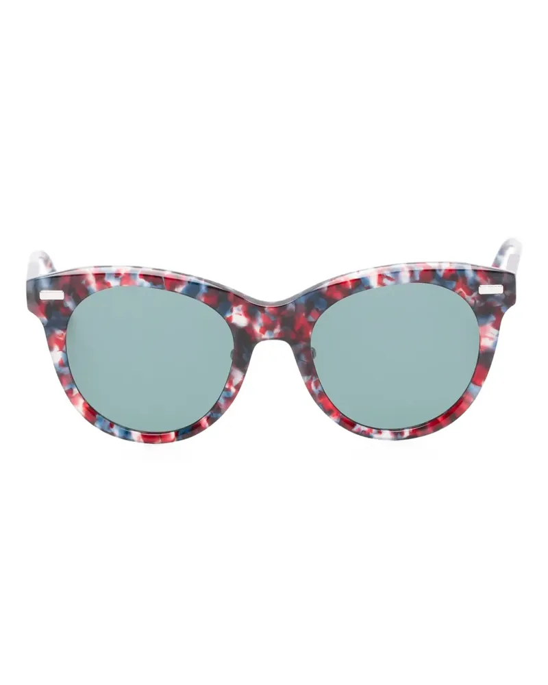 Thom Browne Sonnenbrille mit rundem Gestell - Blau Blau