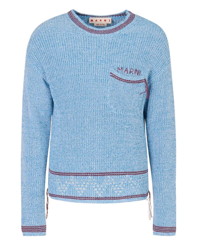 Marni Pullover mit Logo-Tasche - Blau Blau