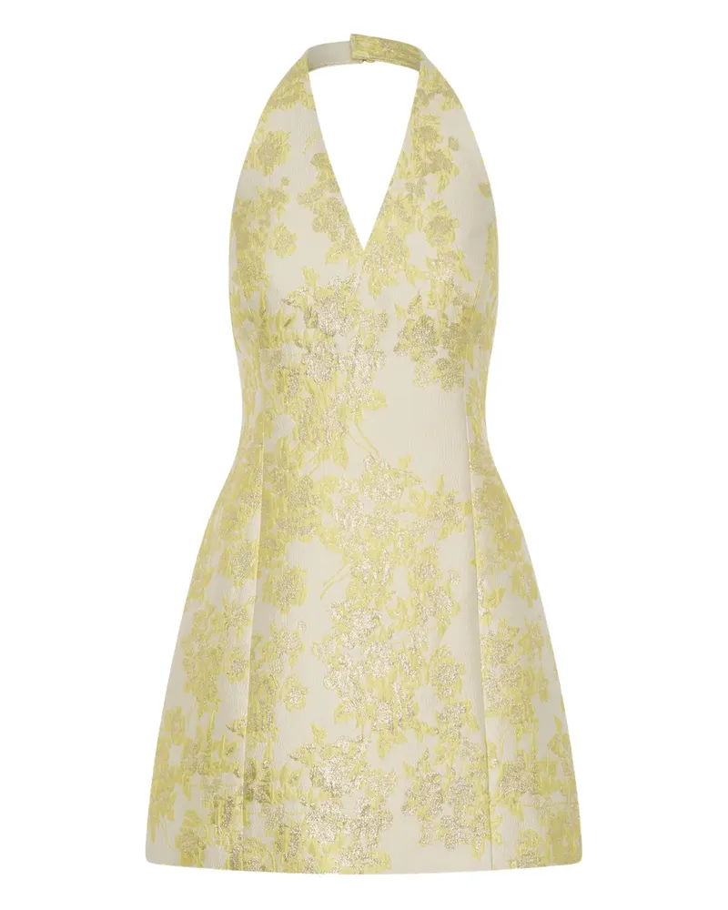 Anna Quan Neckholder-Kleid mit Blumen-Print - Gelb Gelb