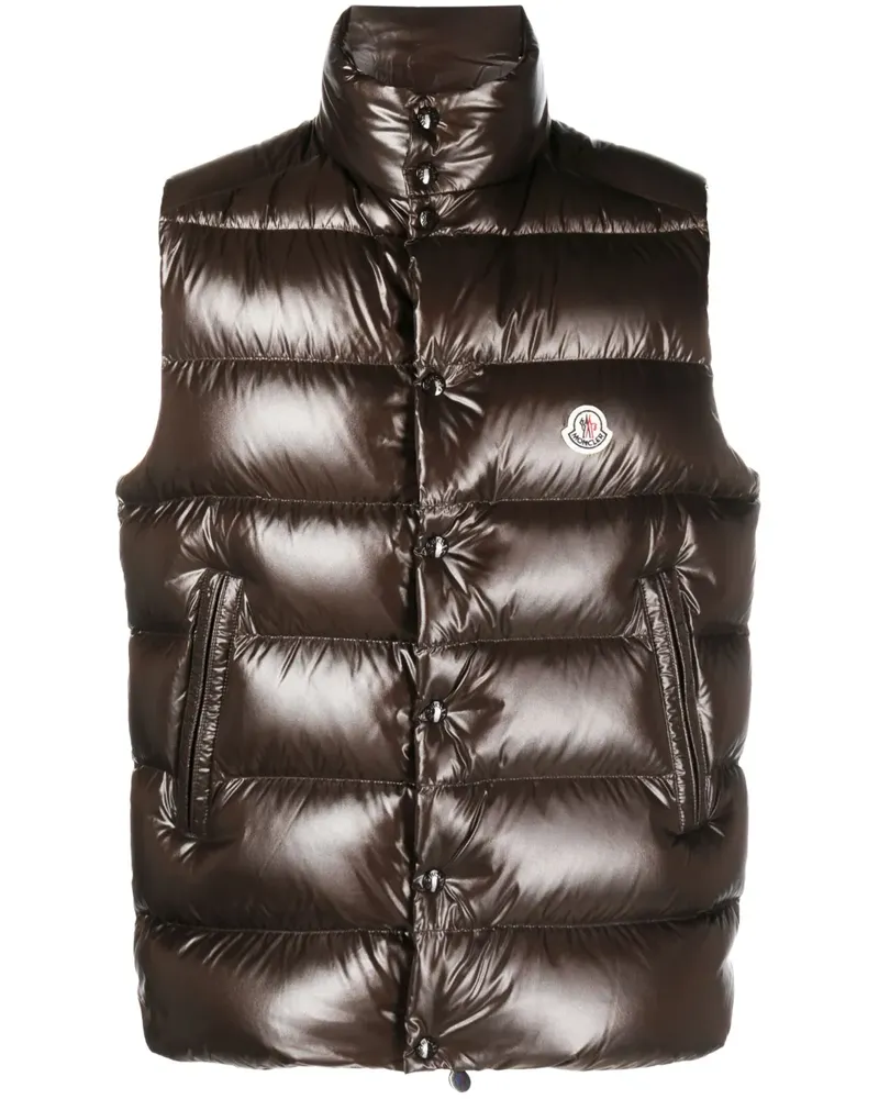 Moncler Gefütterte Tibb Weste - Braun Braun