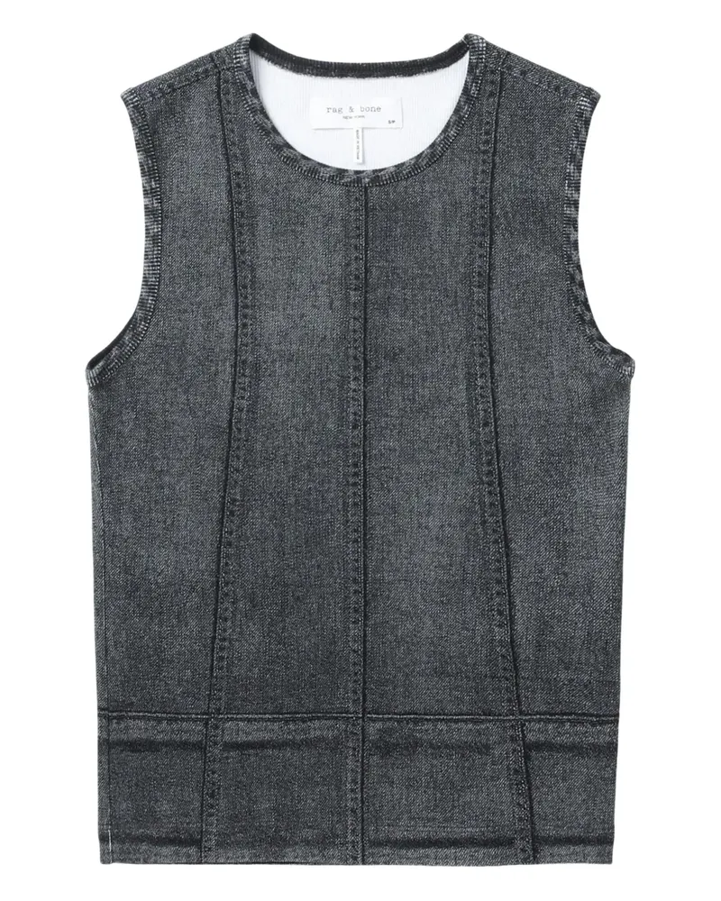 Rag & Bone Miramar Rib tank top - Schwarz Schwarz