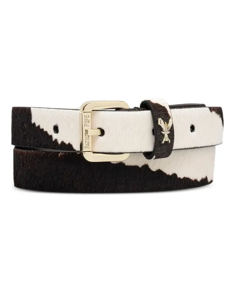 Patrizia Pepe cow-print Fly belt - Braun Braun