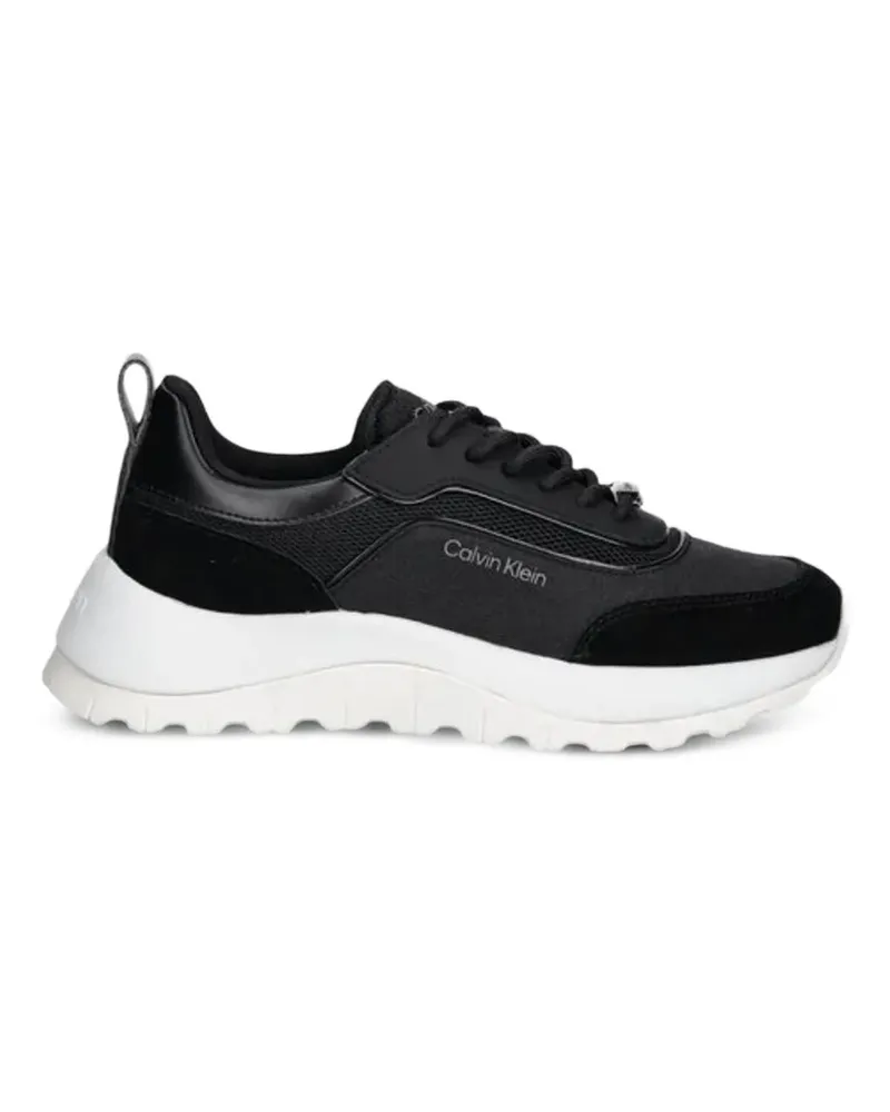 Calvin Klein leather sneakers - Schwarz Schwarz