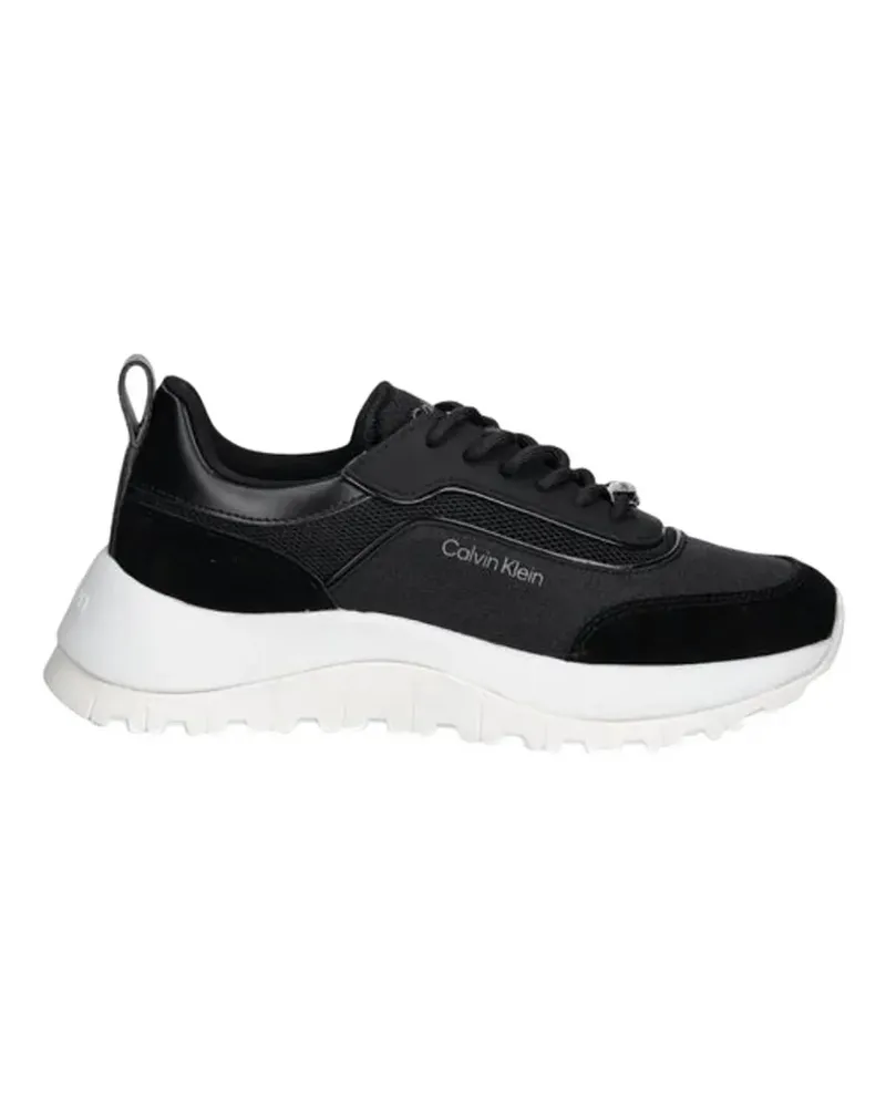 Calvin Klein leather sneakers - Schwarz Schwarz