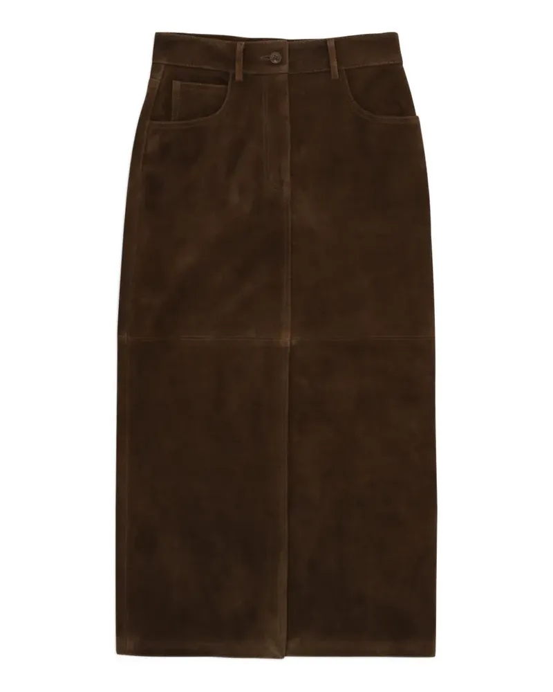 Fortela Jasmine suede maxi skirt - Braun Braun