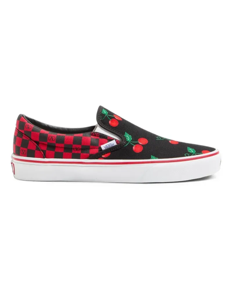 Valentino Garavani x Vans Slip-On-Sneakers mit Cherryfic-Print - Schwarz Schwarz