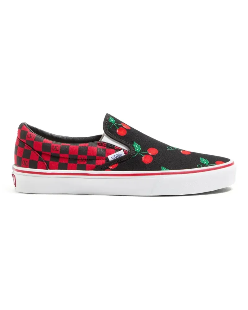 Valentino Garavani x Vans Slip-On-Sneakers mit Cherryfic-Print - Schwarz Schwarz