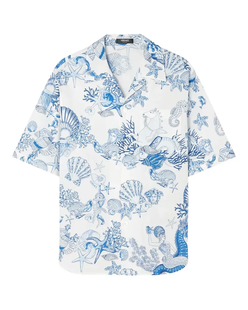 Versace Coral Theatre Hemd - Blau Blau