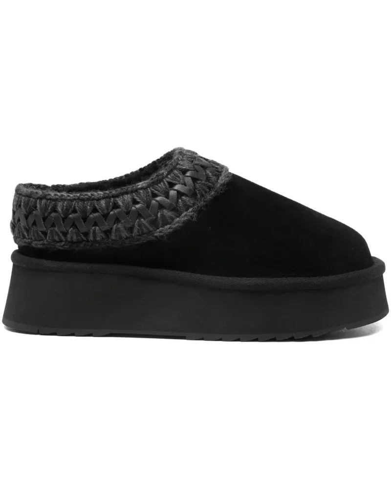 Mou 50mm slip-on platform slippers - Schwarz Schwarz