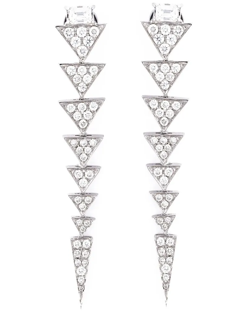 Nikos Koulis Weißgoldohrringe mit Diamanten - Metallic Metallic