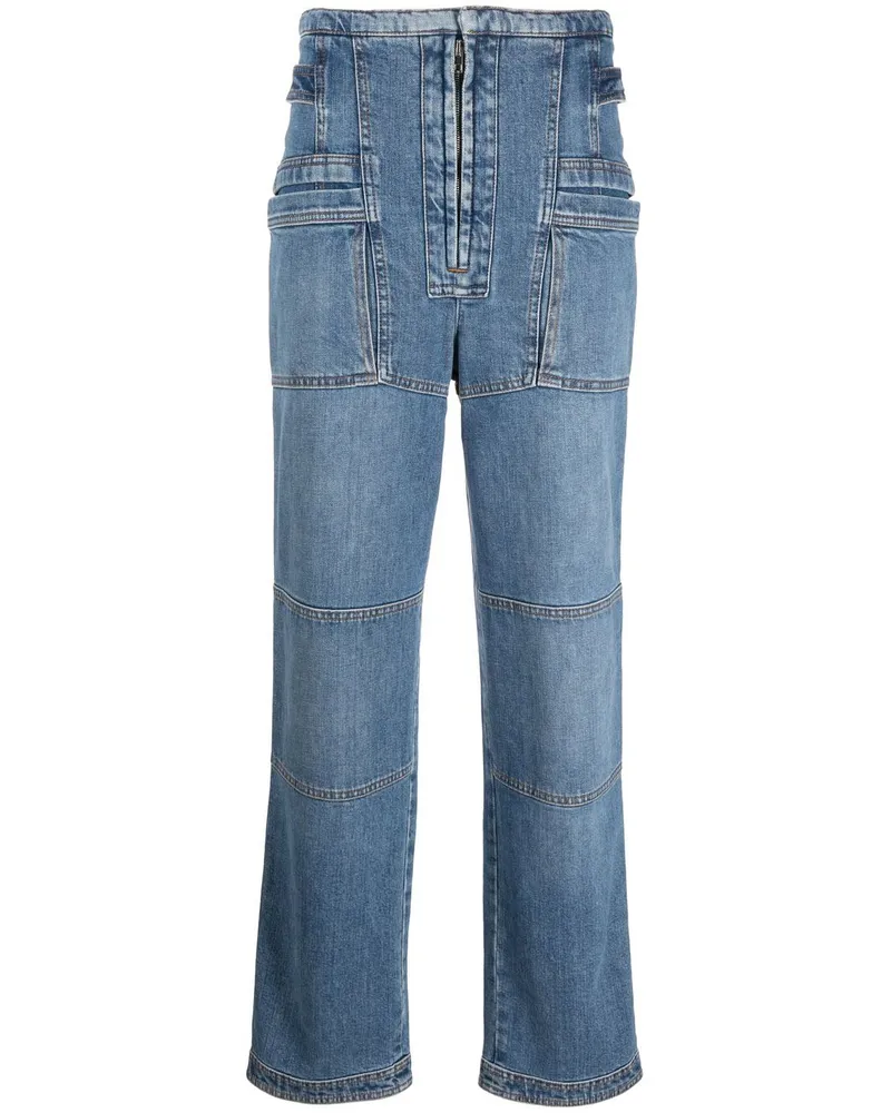 Stella McCartney Straight-Leg-Jeans mit aufgesetzten Taschen - Blau Blau