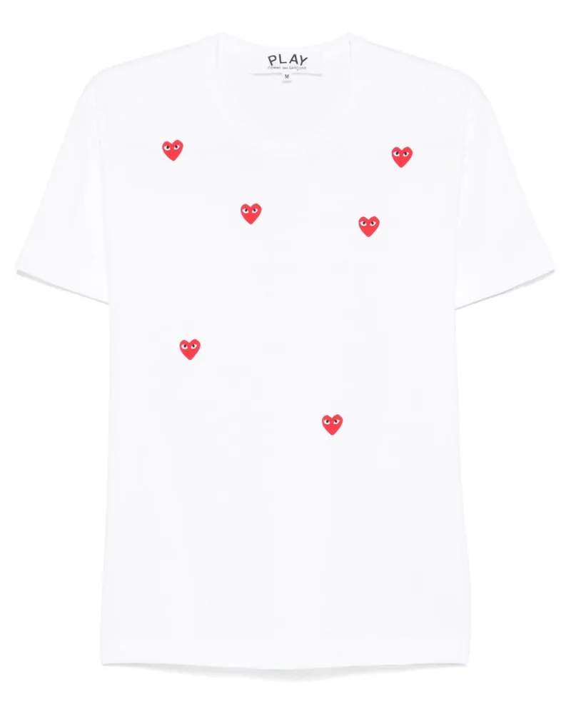 Comme des Garçons T-Shirt mit Herz-Print - Weiß Weiß