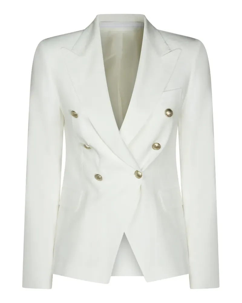 Tagliatore Doppelreihiger Blazer - Weiß Weiß
