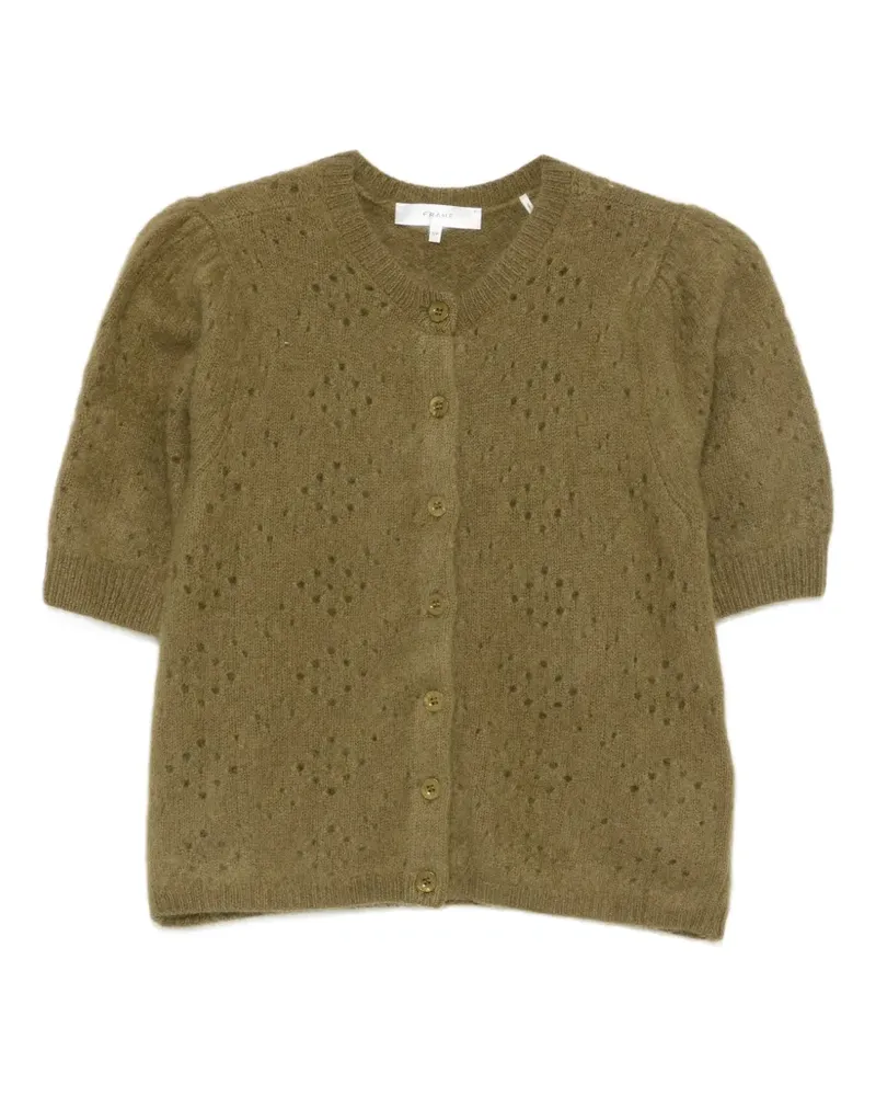 Frame Denim Kurzärmeliger Cardigan - Grün Grün