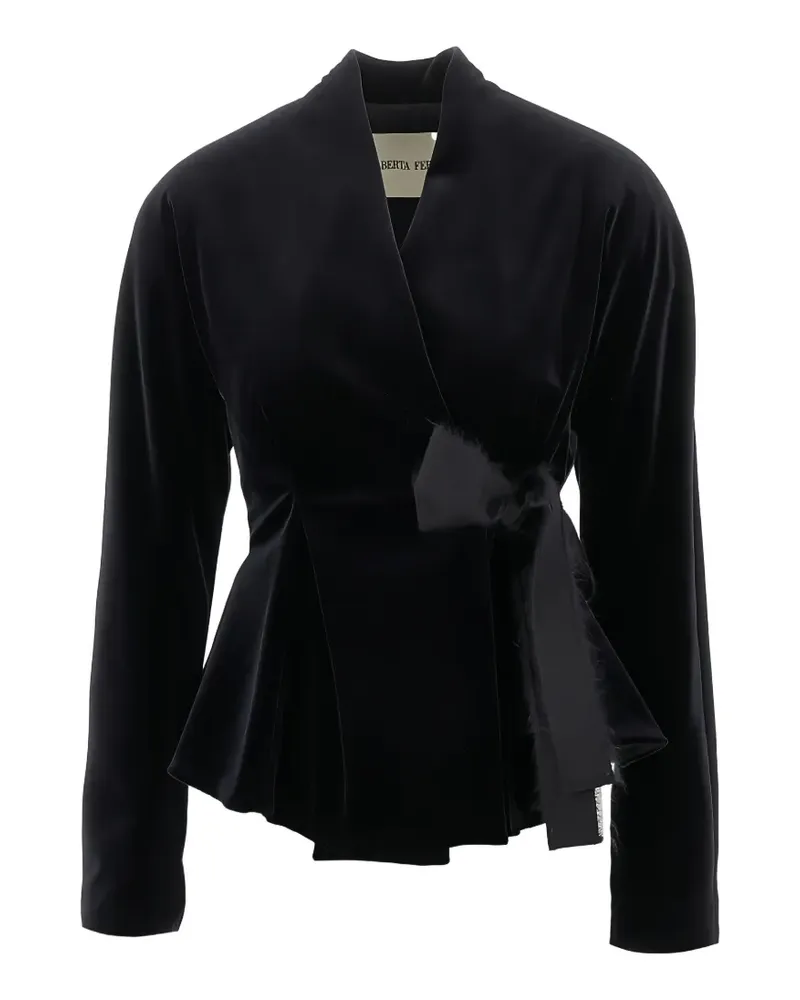 Alberta Ferretti bow-detail fitted jacket - Schwarz Schwarz