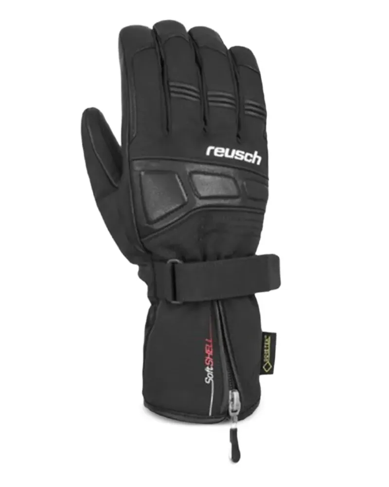 Reusch Handschuhe mit Reißverschluss - Schwarz Schwarz