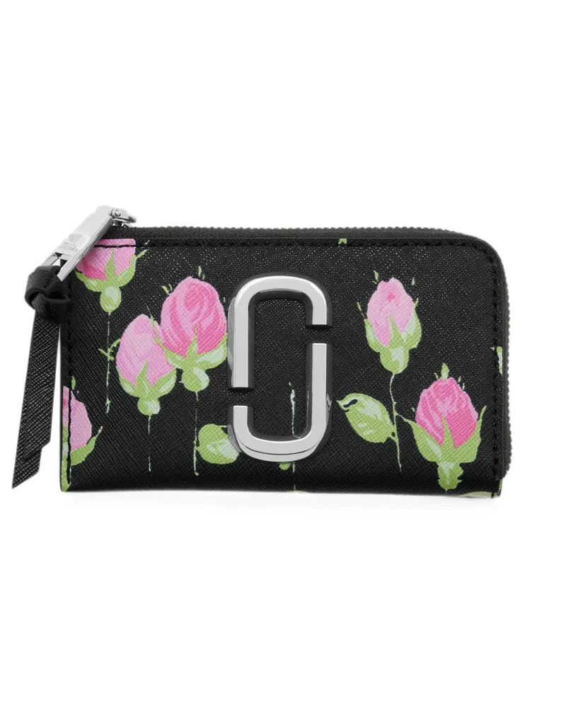 Marc Jacobs Snapshot top-zip multi wallet in vintage floral - Schwarz Schwarz