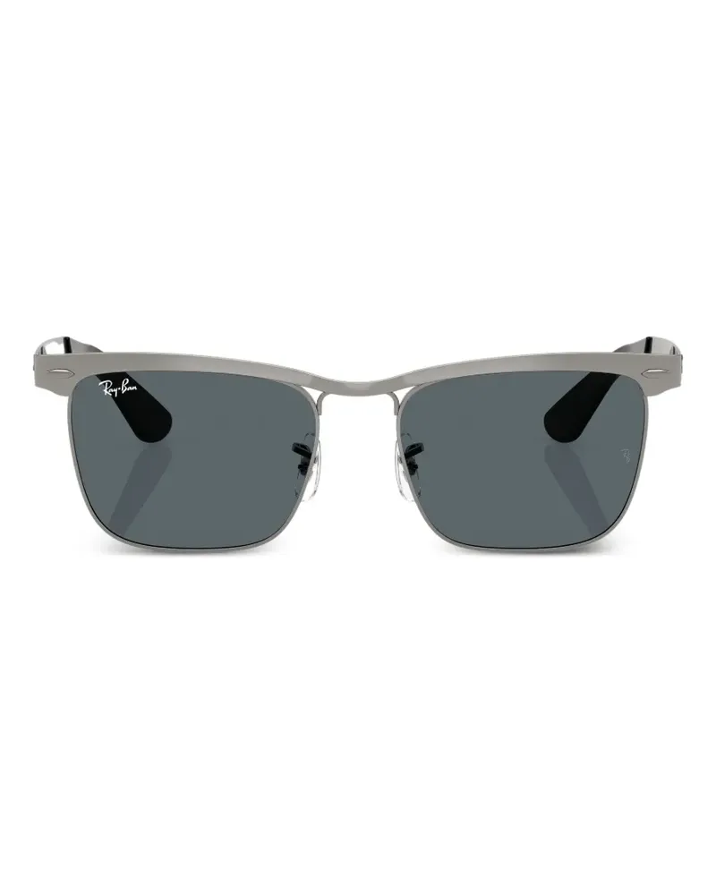 Ray Ban Eckige Wayfarer Deluxe Sonnenbrille - Grau Grau