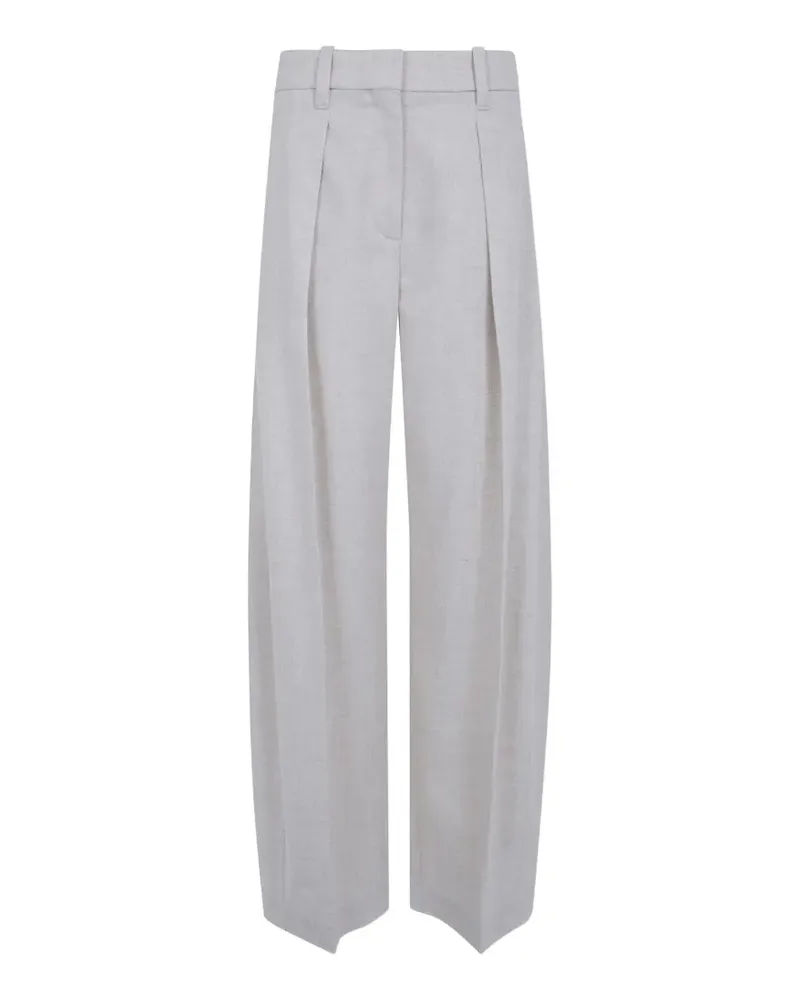 Brunello Cucinelli Wide-Leg-Hose mit Bundfalten - Grau Grau