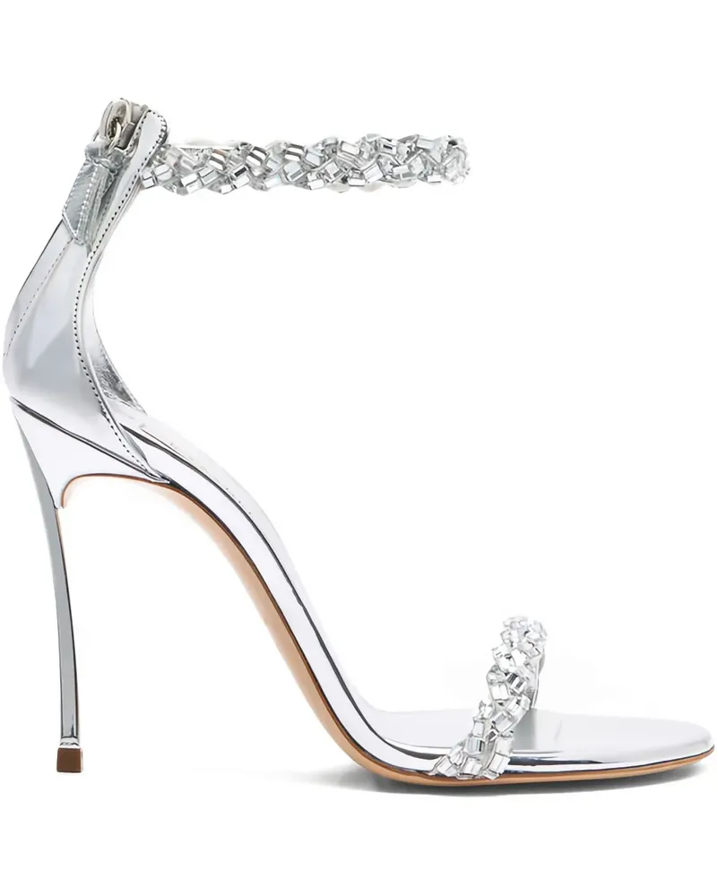 Casadei Starsway Sandalen mit Kristallen 100mm - Silber Silber