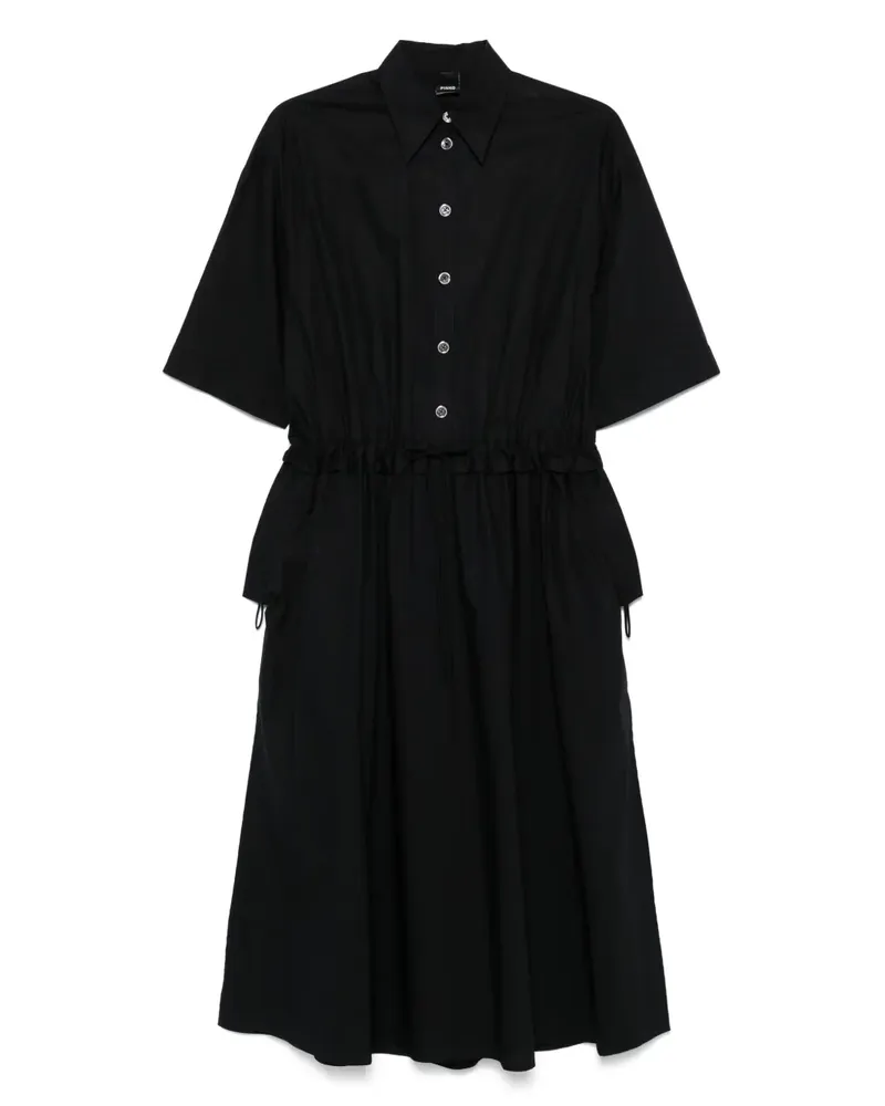 Pinko Midikleid aus Baumwolle - Schwarz Schwarz