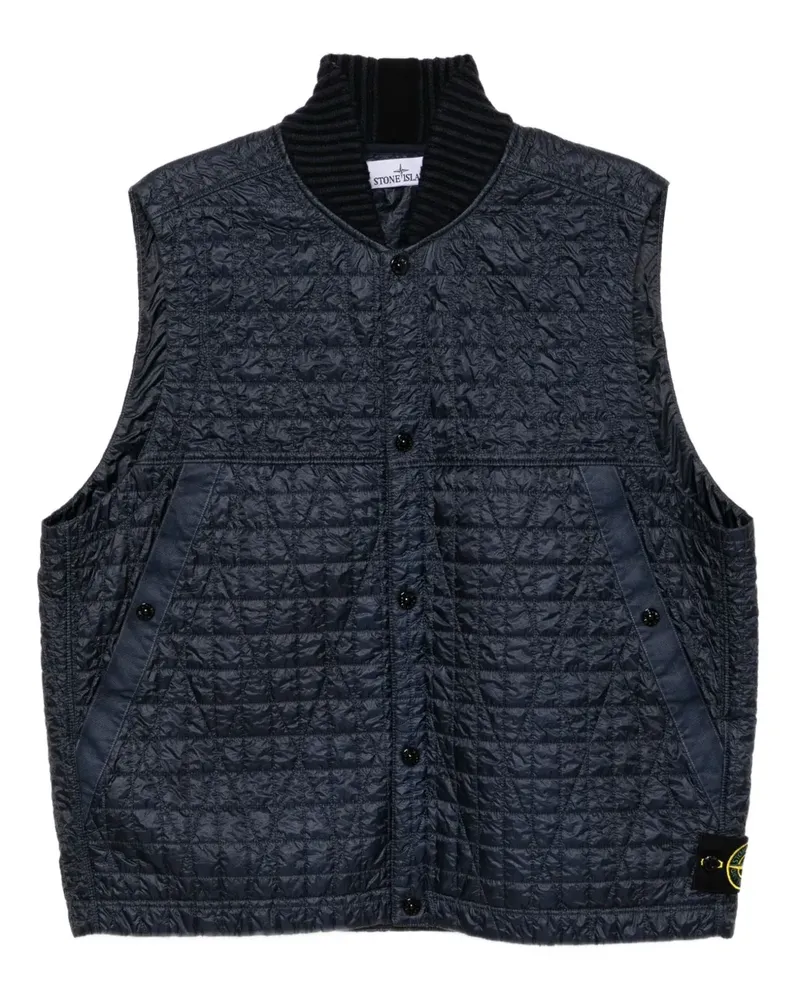 Stone Island Weste mit Logo-Patch - Blau Blau