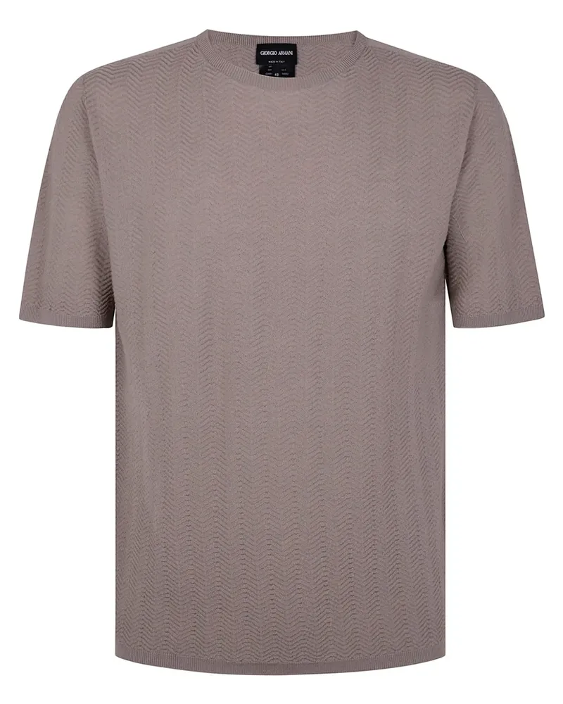 Giorgio Armani Texturiertes T-Shirt - Nude Nude