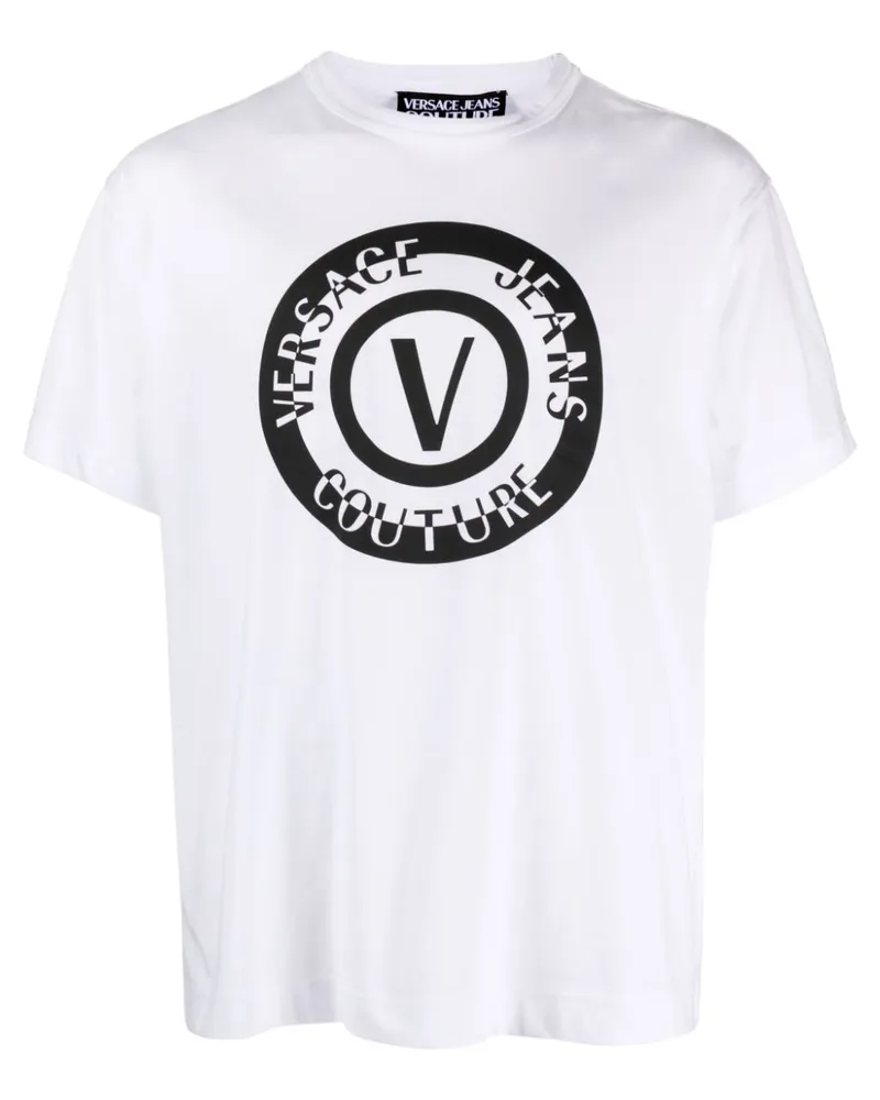 Versace Jeans T-Shirt mit Logo-Print - Weiß Weiß