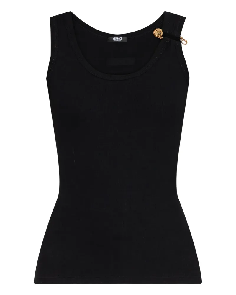 Versace Tanktop mit verzierten Schultern - Schwarz Schwarz