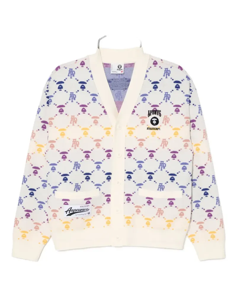 BAPE Cardigan mit Logo-Print - Nude Nude
