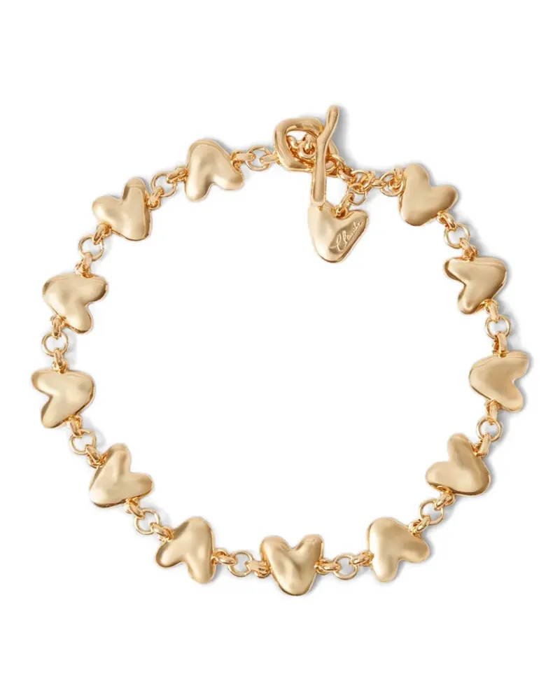 Claudie Pierlot Hammered Heart chain necklace - Gold Gold