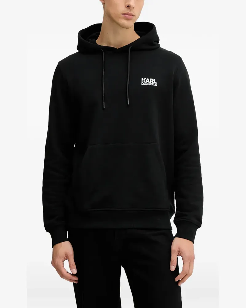 Karl Lagerfeld Hoodie mit Logo-Print - Schwarz Schwarz