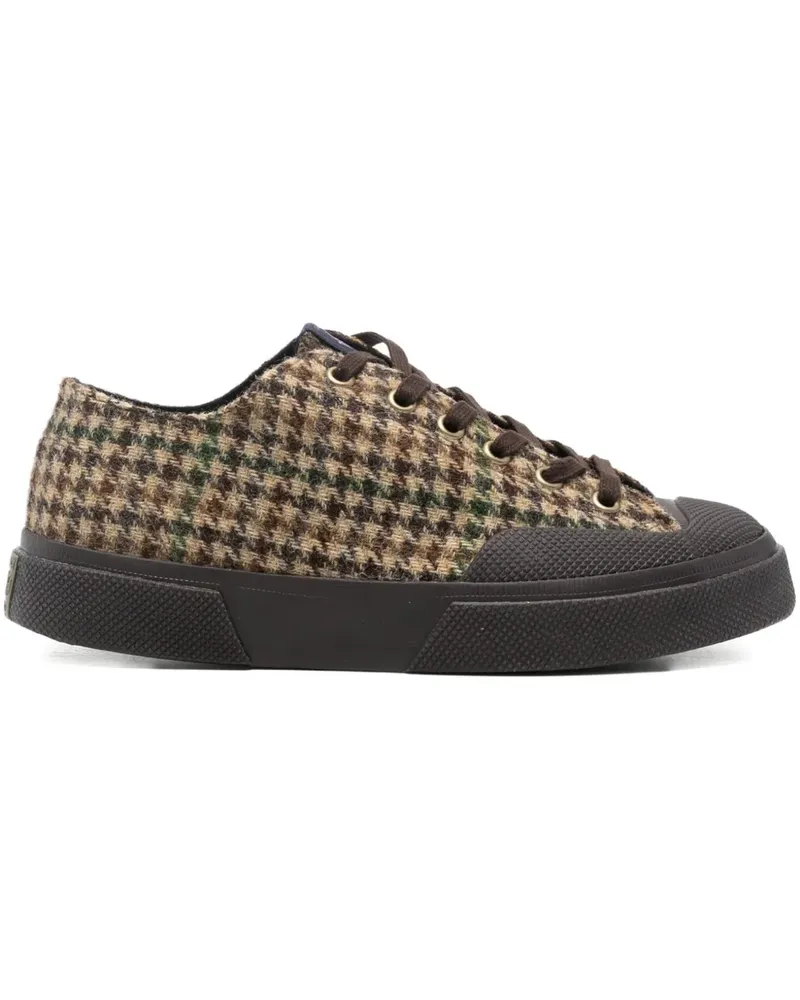 Superga houndstooth lace-up sneakers - Braun Braun