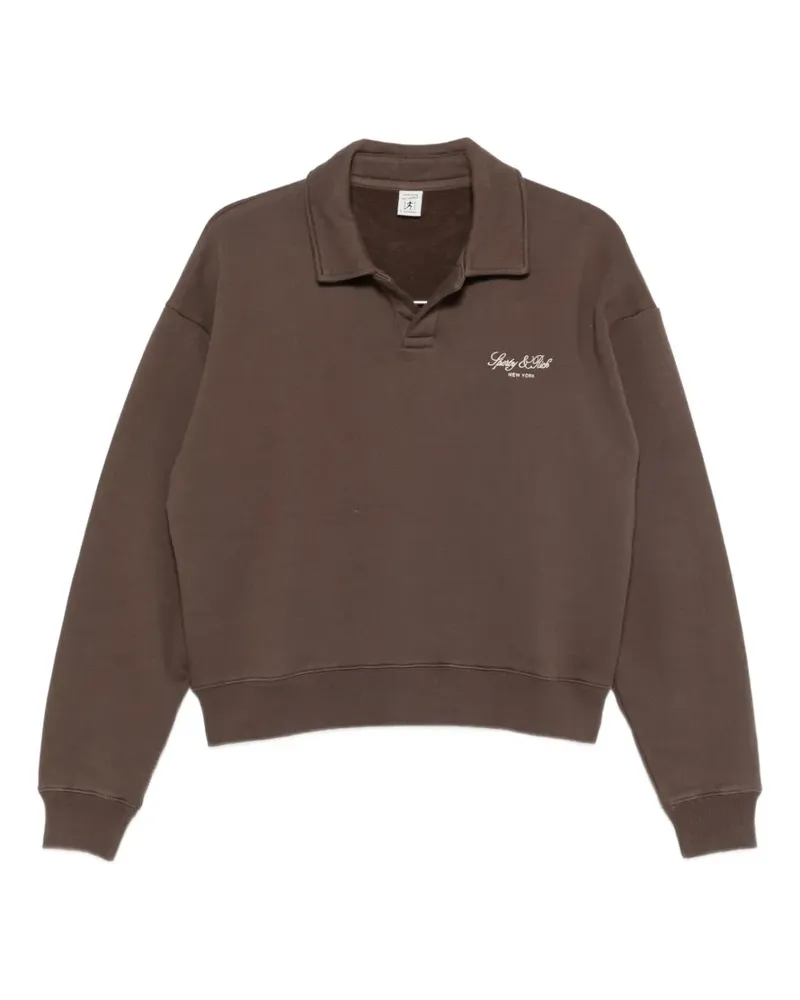 SPORTY & RICH logo-embroidered sweatshirt - Braun Braun