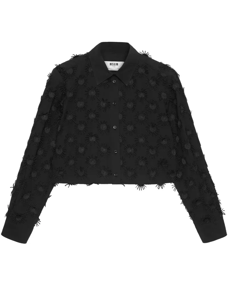 MSGM Klassisches Hemd - Schwarz Schwarz