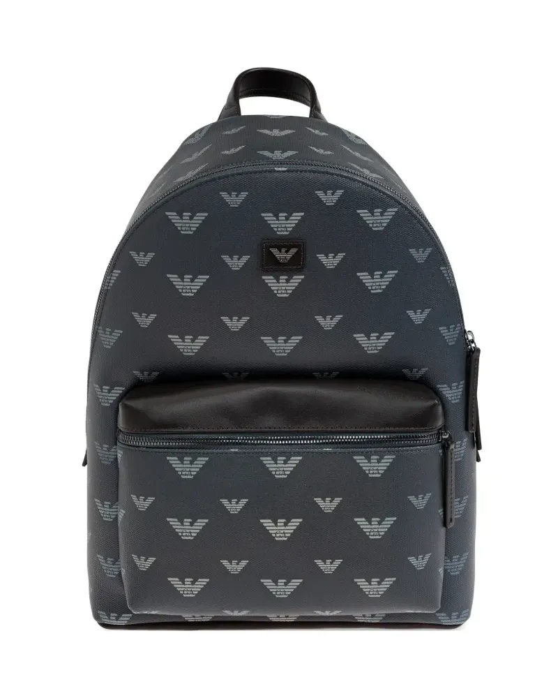 Emporio Armani monogram-print backpack - Grün Grün