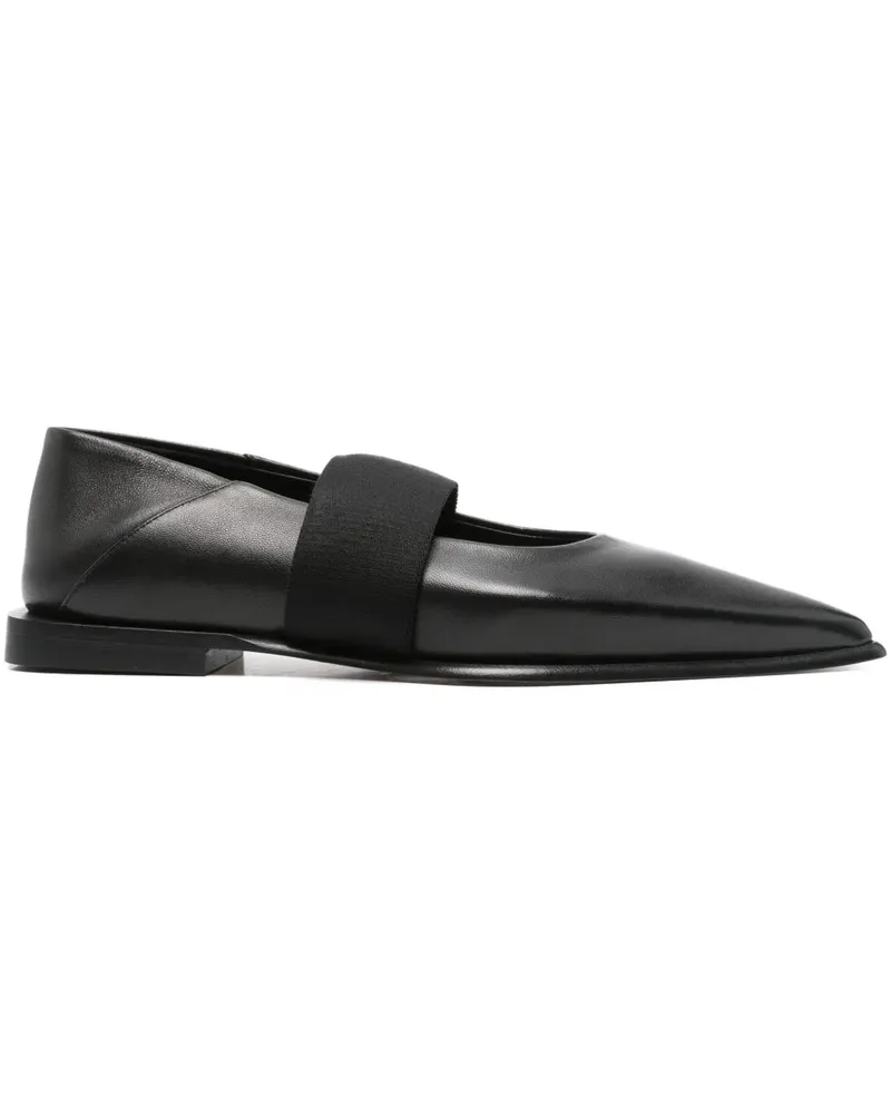 SPORTMAX Ballerinas aus Leder - Schwarz Schwarz