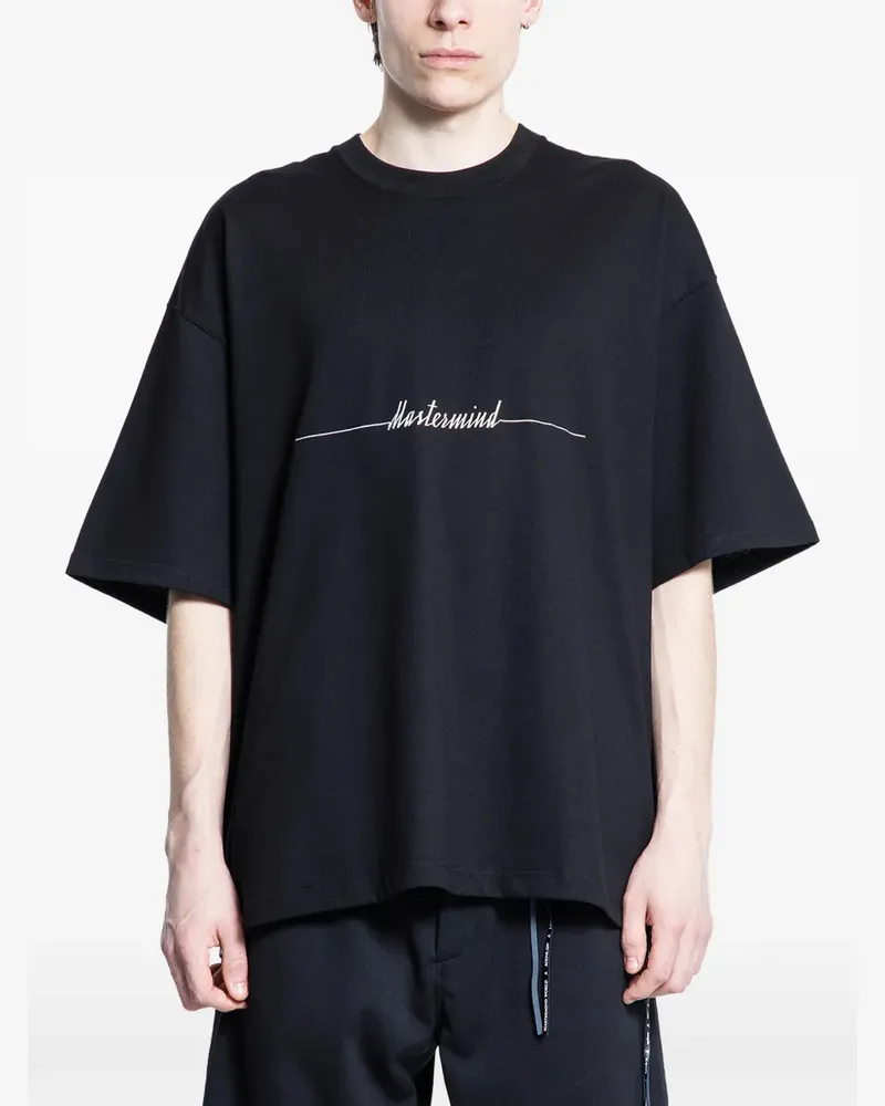 Mastermind World logo-print T-shirt - Schwarz Schwarz