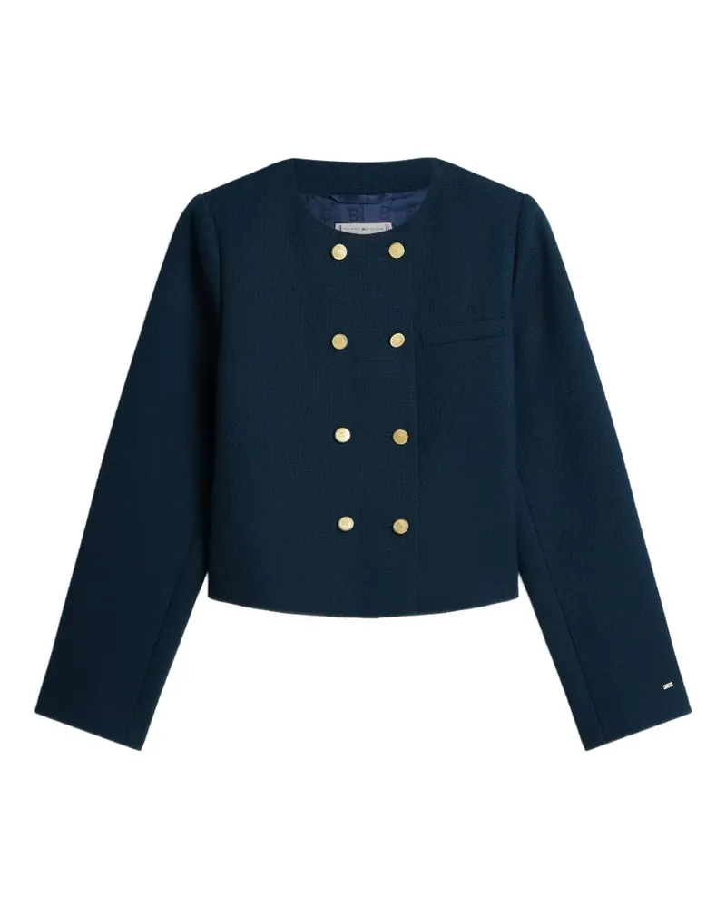 Tommy Hilfiger button round-neck jacket - Blau Blau