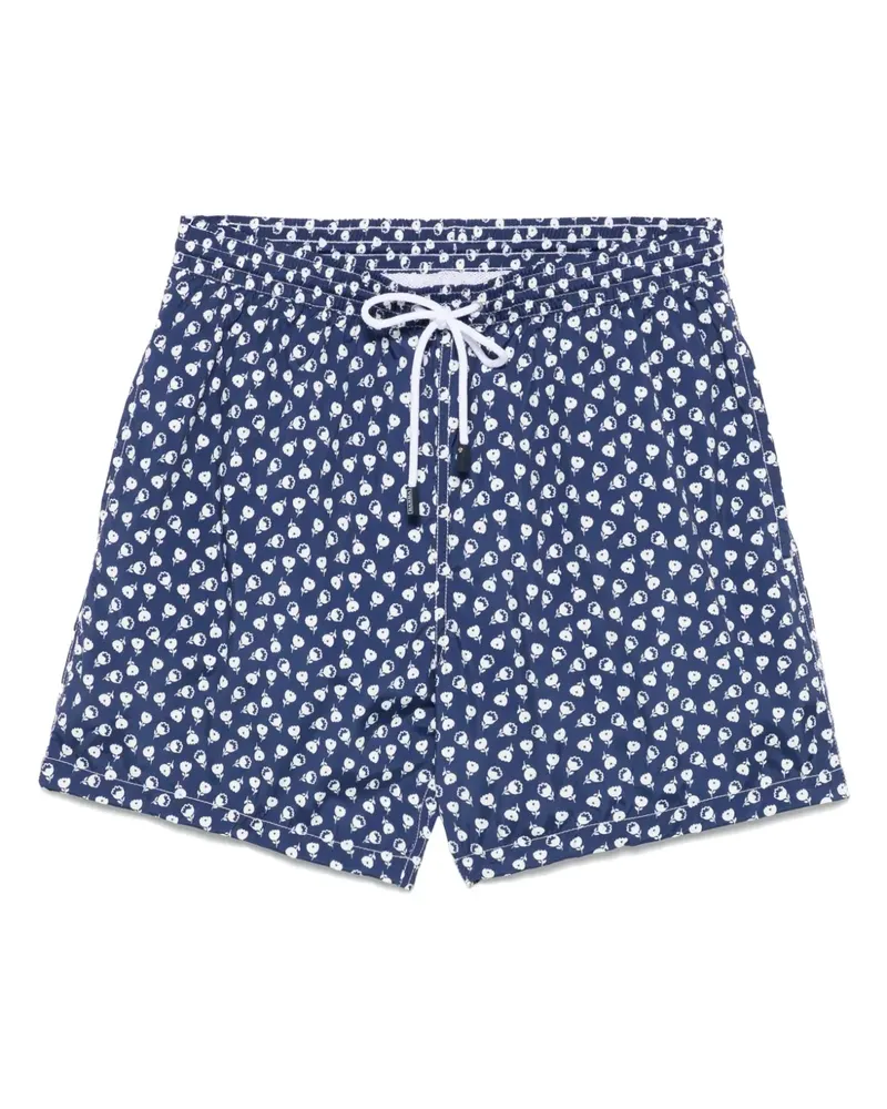 BARBA Badeshorts mit Print - Blau Blau