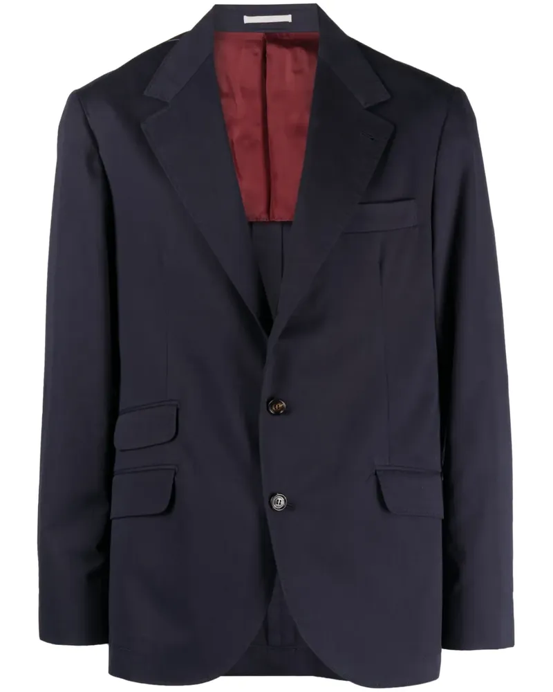 Brunello Cucinelli Einreihiges Sakko - Blau Blau
