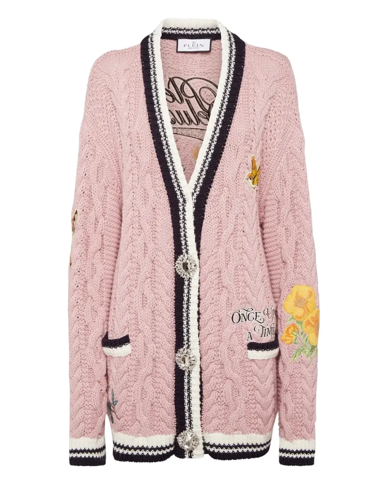 Philipp Plein Bestickter Cardigan - Rosa Rosa