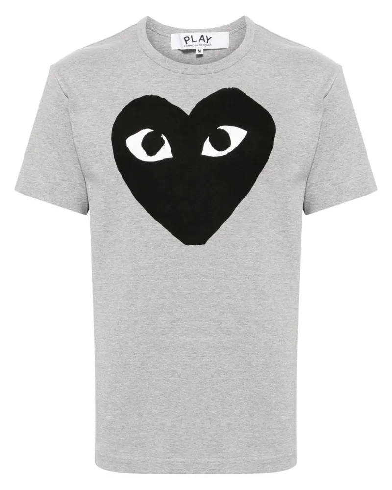 Comme des Garçons T-Shirt mit Herz-Print - Grau Grau