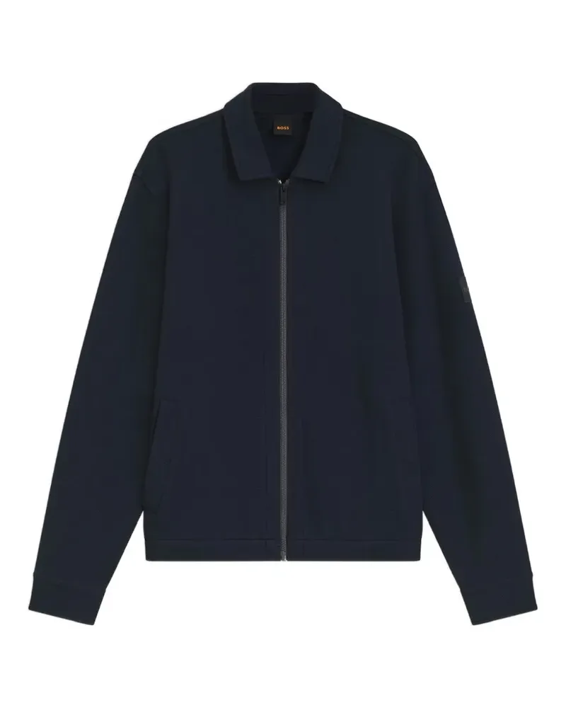 HUGO BOSS Hemdjacke mit Reißverschluss - Blau Blau