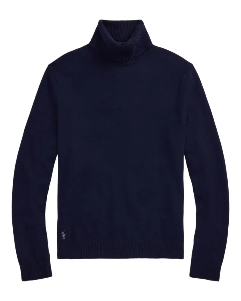 Ralph Lauren Rollkragenpullover mit Polo Pony - Blau Blau