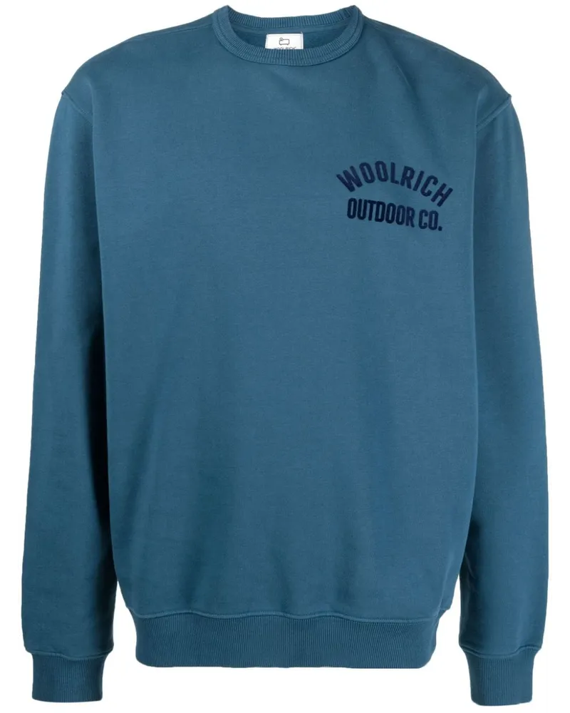 Woolrich Sweatshirt aus Bio-Baumwolle - Blau Blau