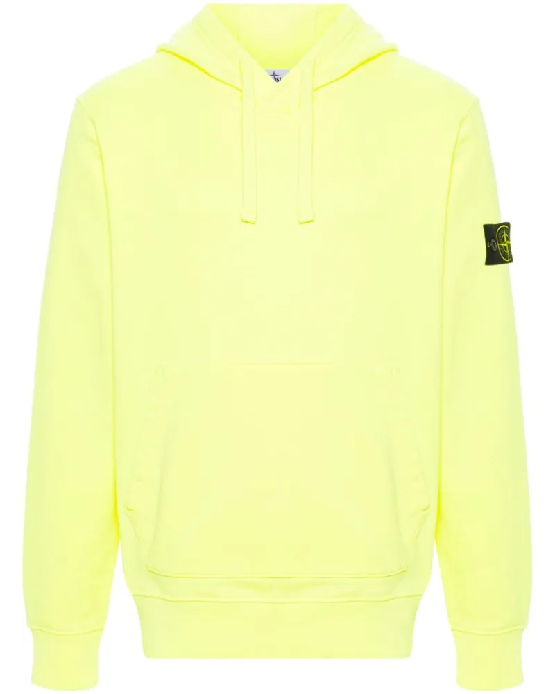 Stone Island Hoodie mit Kompass-Patch Gelb